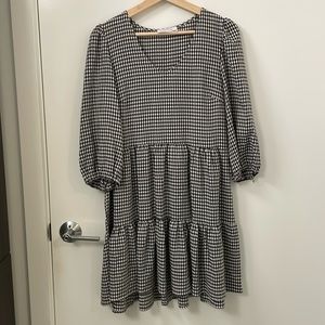 Petal & Pup Gingham Tiered Mini Dress